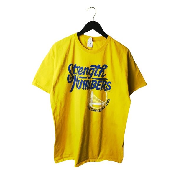 2016 Conference Semis Golden State Warriors T Shirt Yellow XL Extra Large Solid - Picture 2 of 13